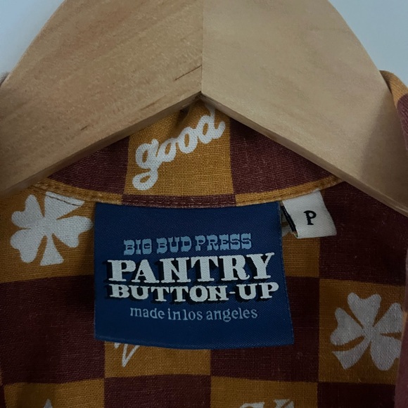 Big Bud Press Brown and White Iconic Checkered Shirt - Limited run print “Lucky” - Picture 2 of 5